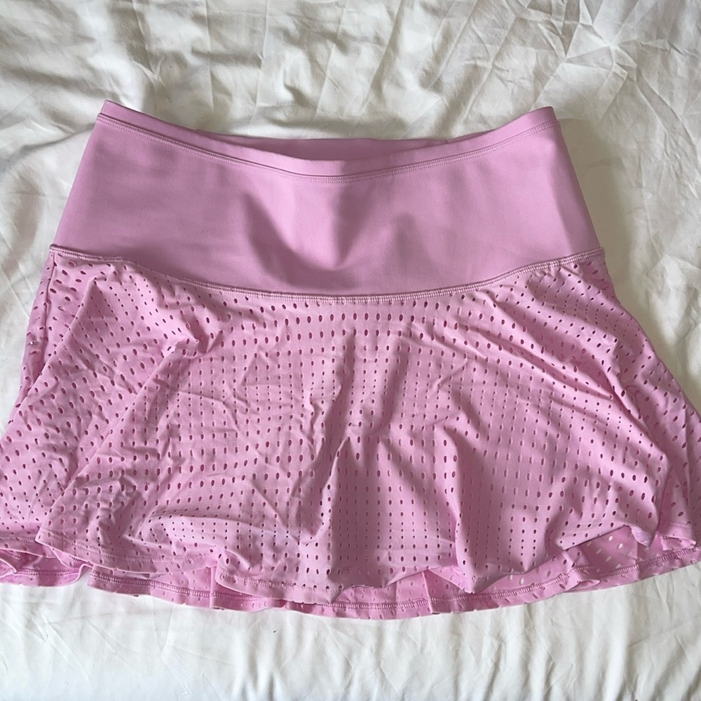 Athleta A-game mesh skort medium 14” pink